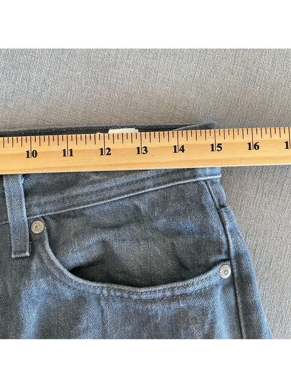 Naked & Famous Weird Guy Grey Selvedge Raw Denim Jeans Mens Sz 30 - Picture 12 of 14